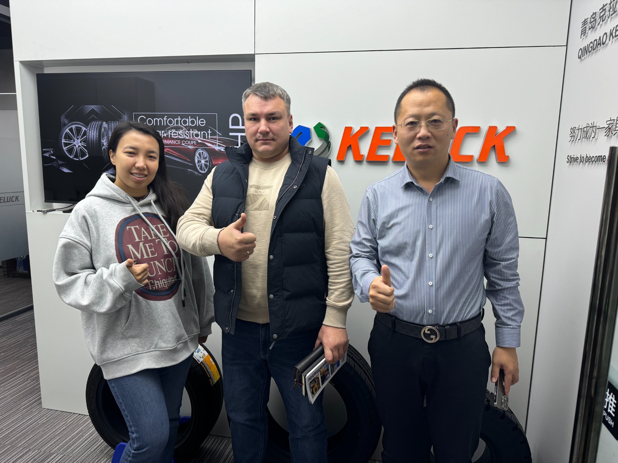 Successful Business Meeting between Qingdao Keluck Tyre Co., Ltd. and Russian Clients